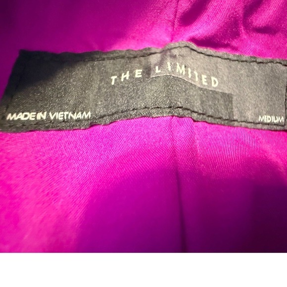 The Limited Magenta Purple Sleeveless Longline Blazer Vest M Preppy 91-24-01 - Picture 4 of 14